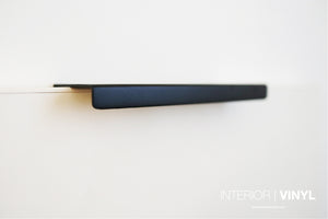 Facet deurgreep Semi-greeploos Zwart - Straight