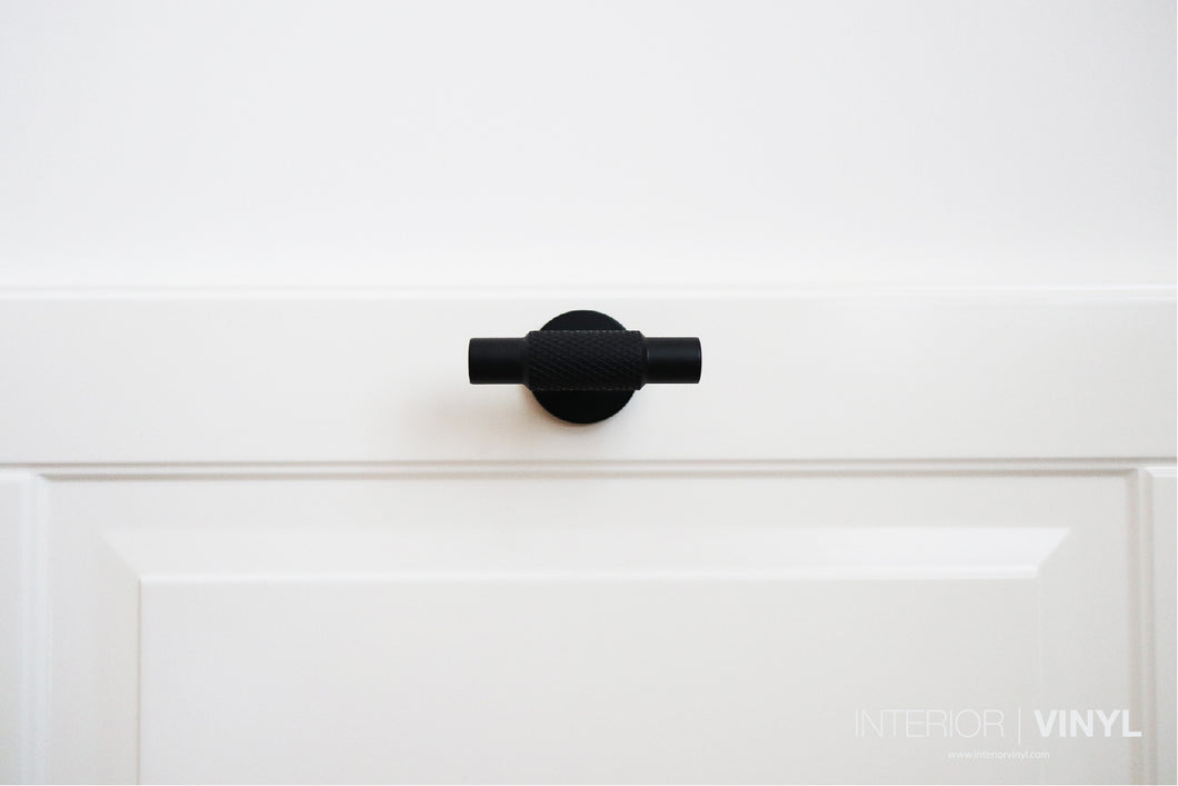 Roman T-knop Mat Zwart